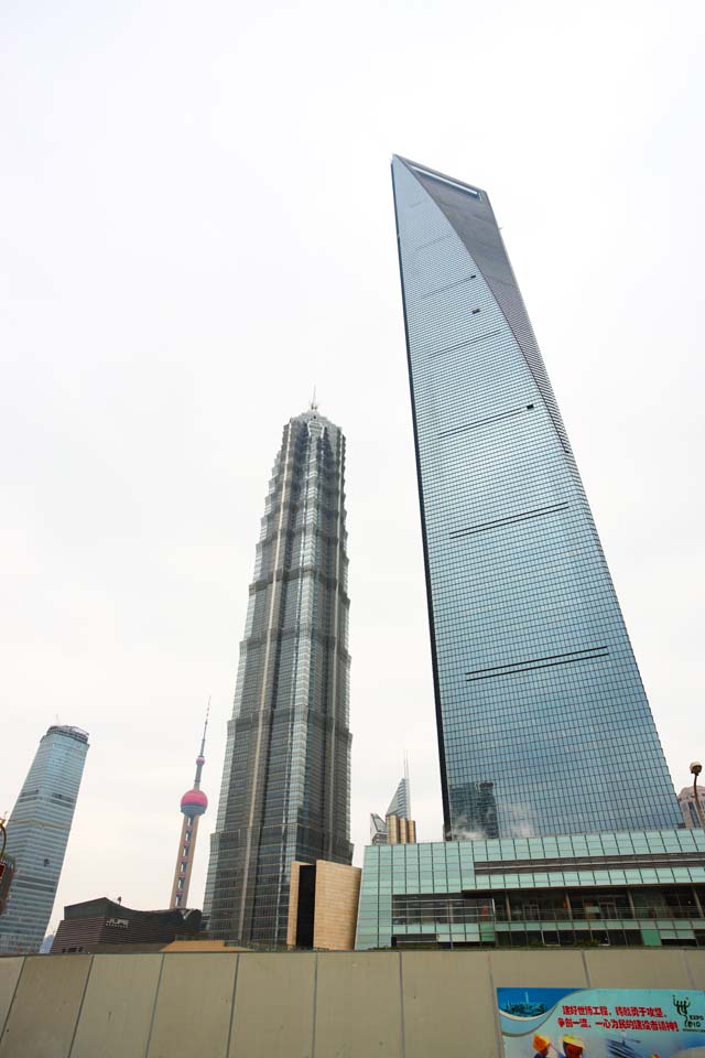 Foto, materieel, vrij, landschap, schilderstuk, bevoorraden foto,Tijdens Sjanghai ontwikkeling, Zwaar industrieele machine, De constructie stip, Horloge naar het oosten maken bal trein aan; Een toren, Torenflat