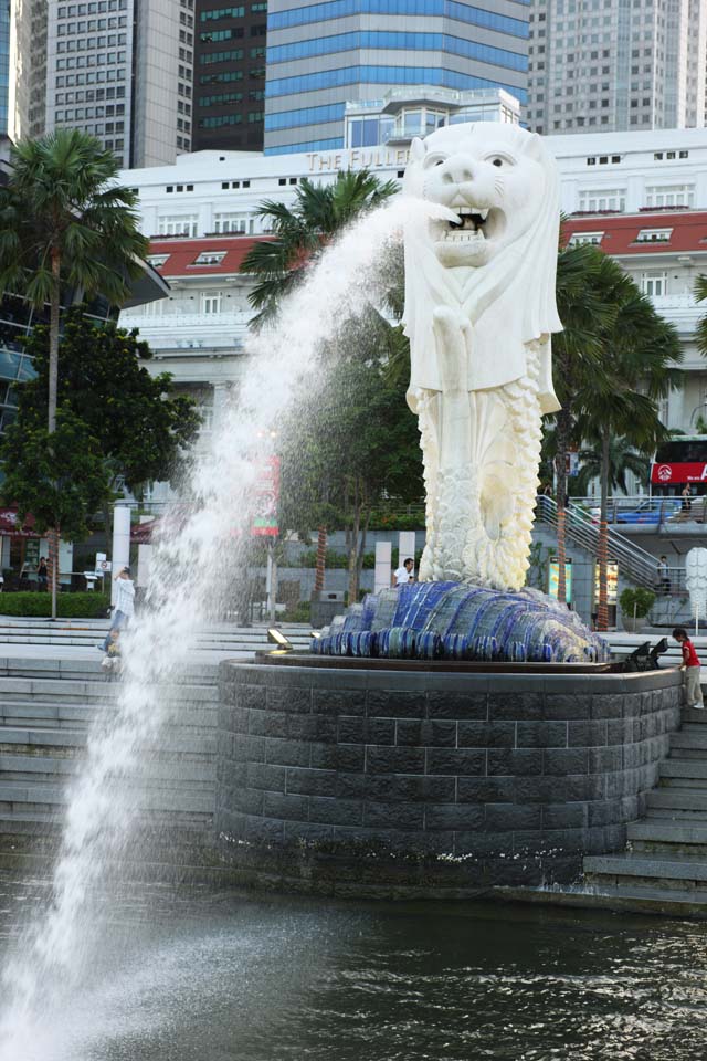 foto,tela,gratis,paisaje,fotografa,idea,Merlion, Singapure, Parque de Merlion, Sirena, Ciudad antigua