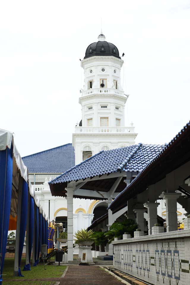 photo,material,free,landscape,picture,stock photo,Creative Commons,Abu Bakar Mosque, Islam, Worship, I am beautiful, Three states of tiles