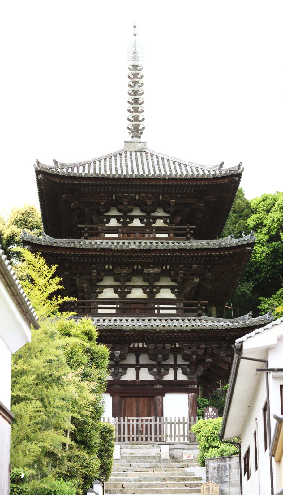 fotografia, materiale, libero il panorama, dipinga, fotografia di scorta,Tre pieghe di torri di tempio di Taima, Buddismo, Edificio giapponese, torre tripla, Architettura di Buddismo