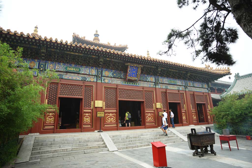 fotografia, material, livra, ajardine, imagine, proveja fotografia,Os Yonghe Templo ensinos de Budismo, Faith, Budismo tibetano, Eu sou pintado em vermelho, Chaitya