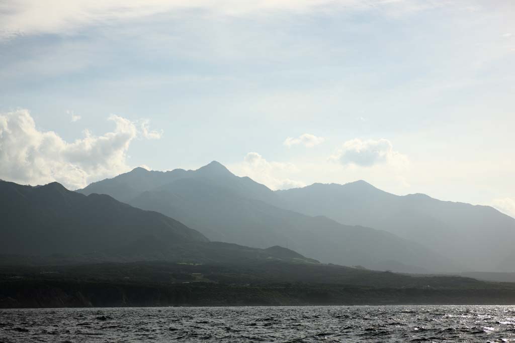 fotografia, materiale, libero il panorama, dipinga, fotografia di scorta,Yakushima, ridgeline, Il mare, rupe, nube