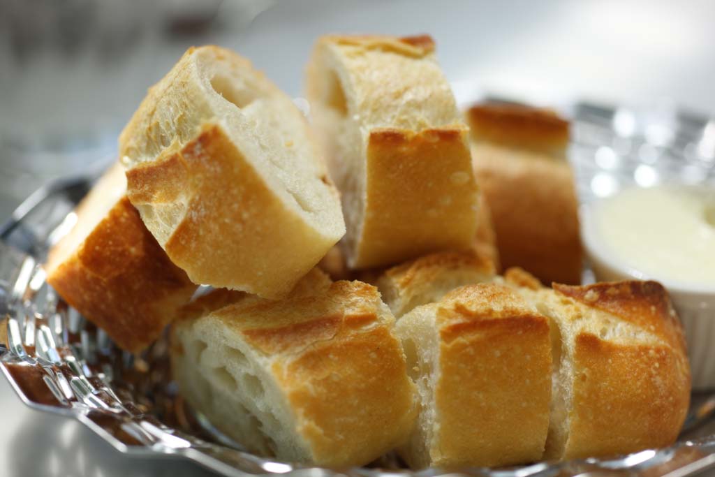 Foto, materiell, befreit, Landschaft, Bild, hat Foto auf Lager,Franzsisch paniert, Brot, , Butter, Mittagessen