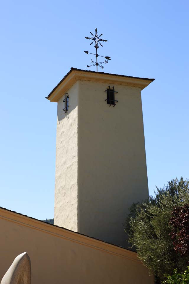 Foto, materieel, vrij, landschap, schilderstuk, bevoorraden foto,Robert Mondavi Winary, Blauwe lucht, Ht brewing, Napa Vallei, Cru in het Californi