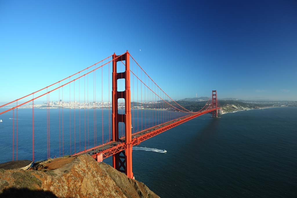 Foto, materieel, vrij, landschap, schilderstuk, bevoorraden foto,Een Golden Gate Bridge, De Golden Gate Bridge, De straten, Zee, Toeristische aantrekking