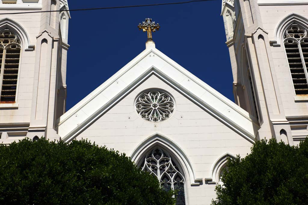 Foto, materieel, vrij, landschap, schilderstuk, bevoorraden foto,De kerk van San Francisco, Christenheid, Kruis, Trouw, Gebeitst glazen