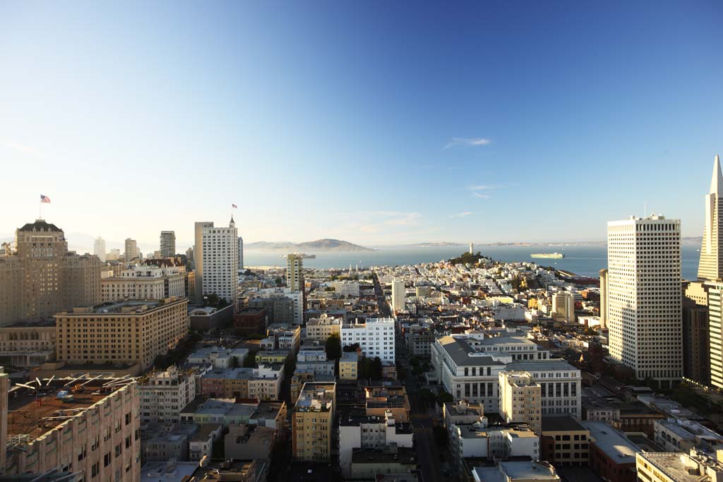 photo,material,free,landscape,picture,stock photo,Creative Commons,The building group of San Francisco, high-rise building, Downtown, residential area, slope