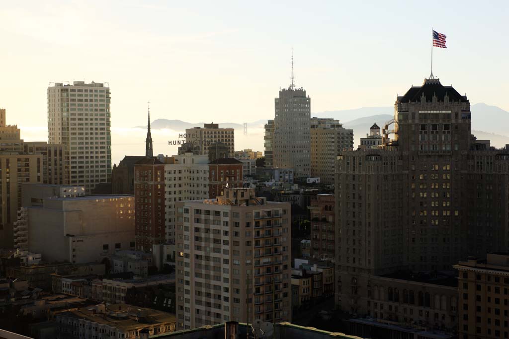 fotografia, materiale, libero il panorama, dipinga, fotografia di scorta,Il gruppo di edificio di San Francisco, edificio a molti piani, Il centro, area residenziale, pendio