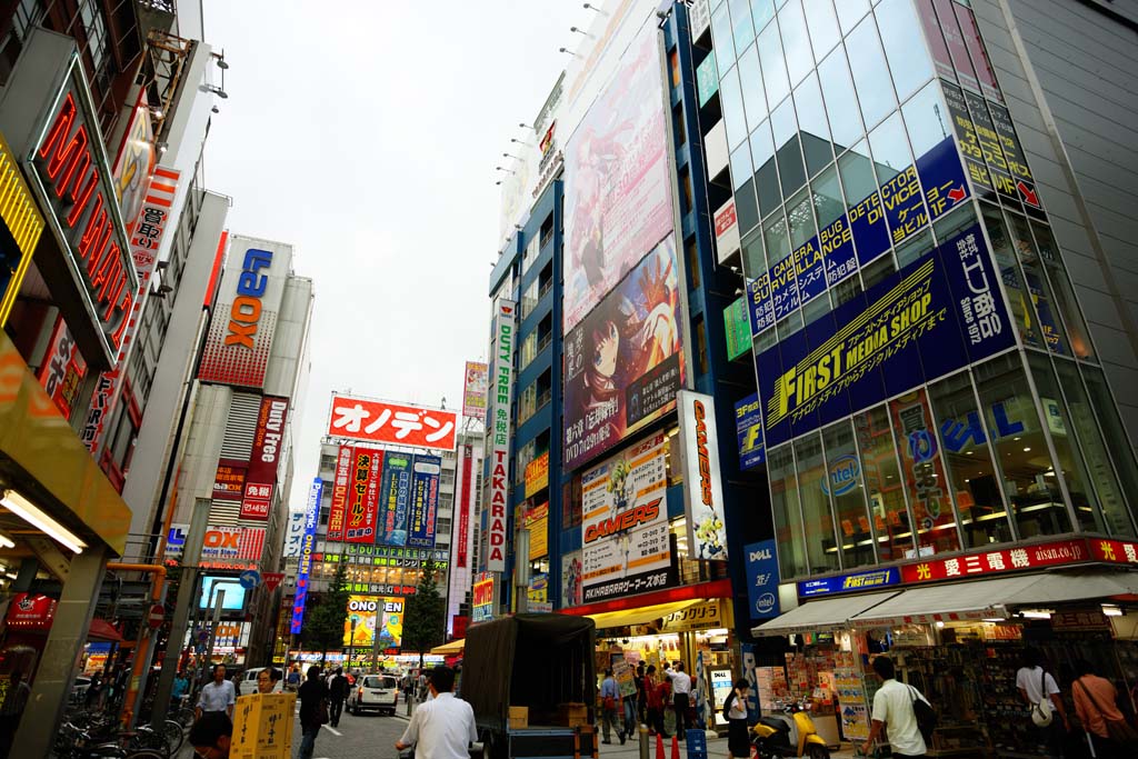 fotografia, materiale, libero il panorama, dipinga, fotografia di scorta,Akihabara, apparecchio di famiglia, Un'esenzione da tassazione, Facendo compere, Akiba