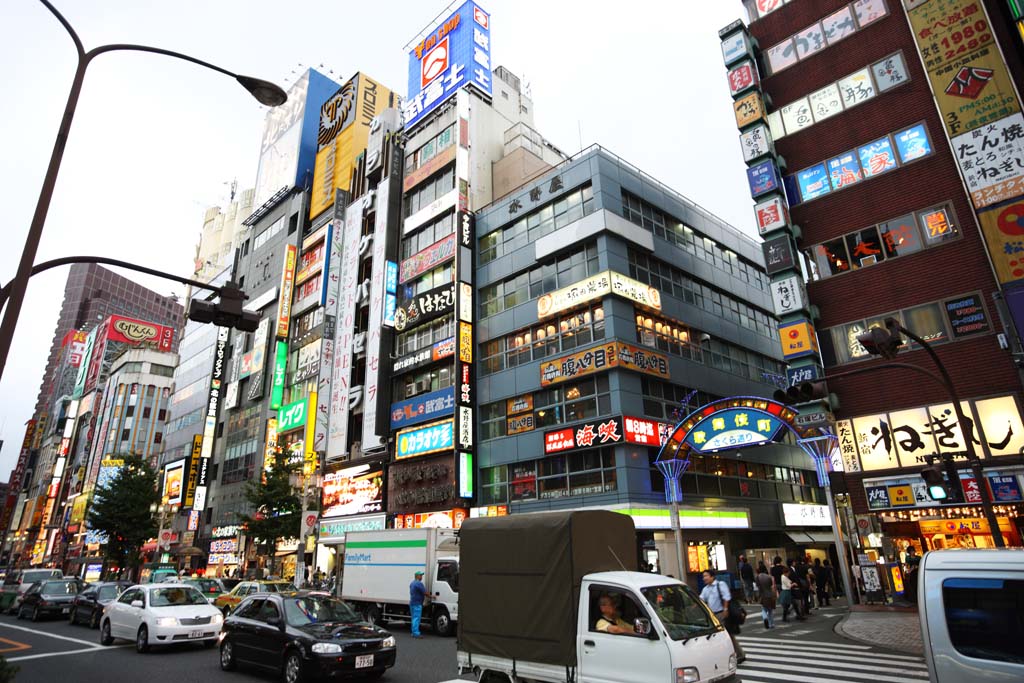 Foto, materiell, befreit, Landschaft, Bild, hat Foto auf Lager,Kabukicho, Shinjuku, Restaurant, Tafel, Manieren und Sitten, Festliche Beleuchtung