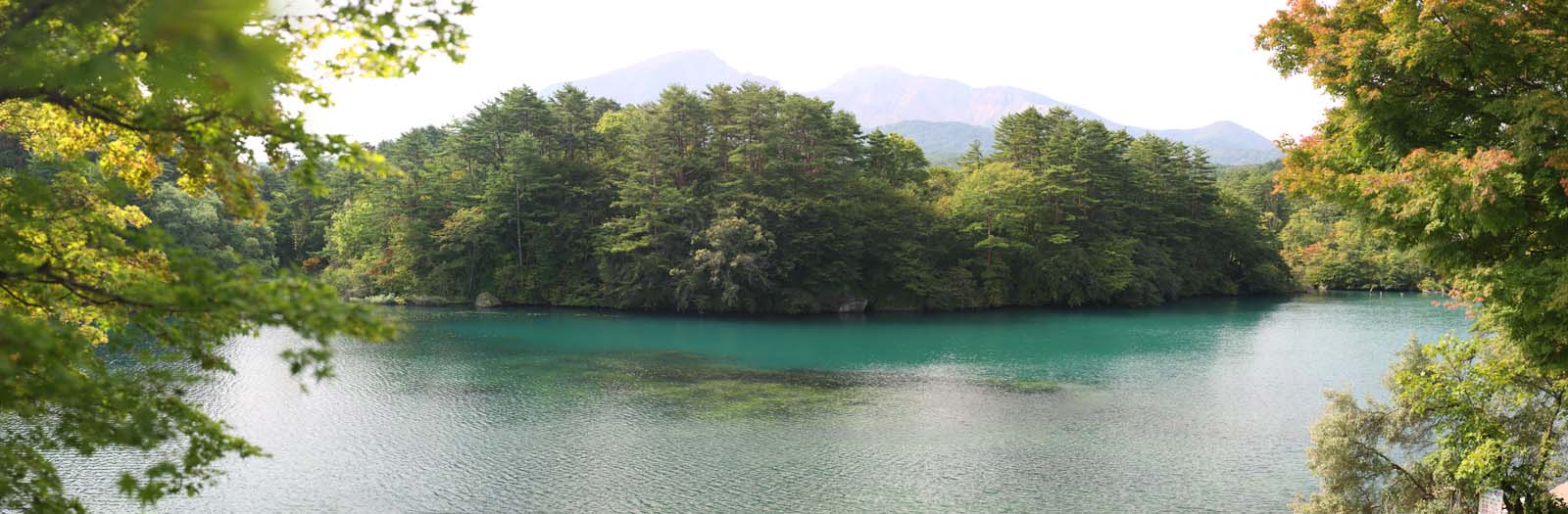 photo,material,free,landscape,picture,stock photo,Creative Commons,Lake Bishamon, forest, pond, Azure blue, Mt. Bandai-san