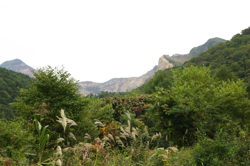 Foto, materieel, vrij, landschap, schilderstuk, bevoorraden foto,Aizu Mt. Bandai-san, Vulkaan, Plotselinge huiduitslag, Klif, Aizu Fuji