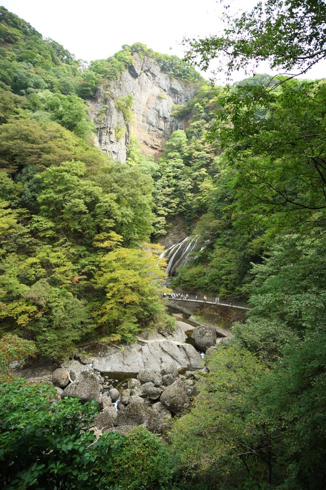 foto,tela,gratis,paisaje,fotografa,idea,Una cascada de Fukuroda, Sacerdote Buddhist westing, Takikawa, Kuji ro, Komon Mito