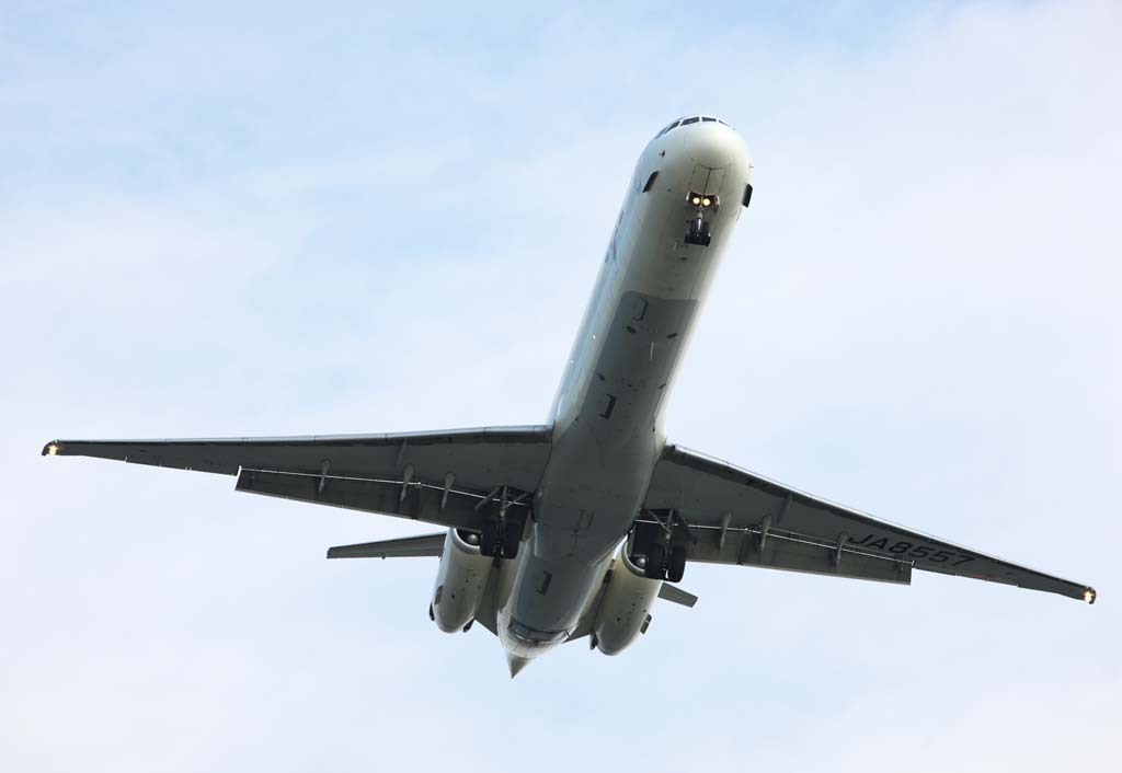 Foto, materieel, vrij, landschap, schilderstuk, bevoorraden foto,Een jetliner, Uitdossing, Flap, Straalvliegtuig motor, Vleugel