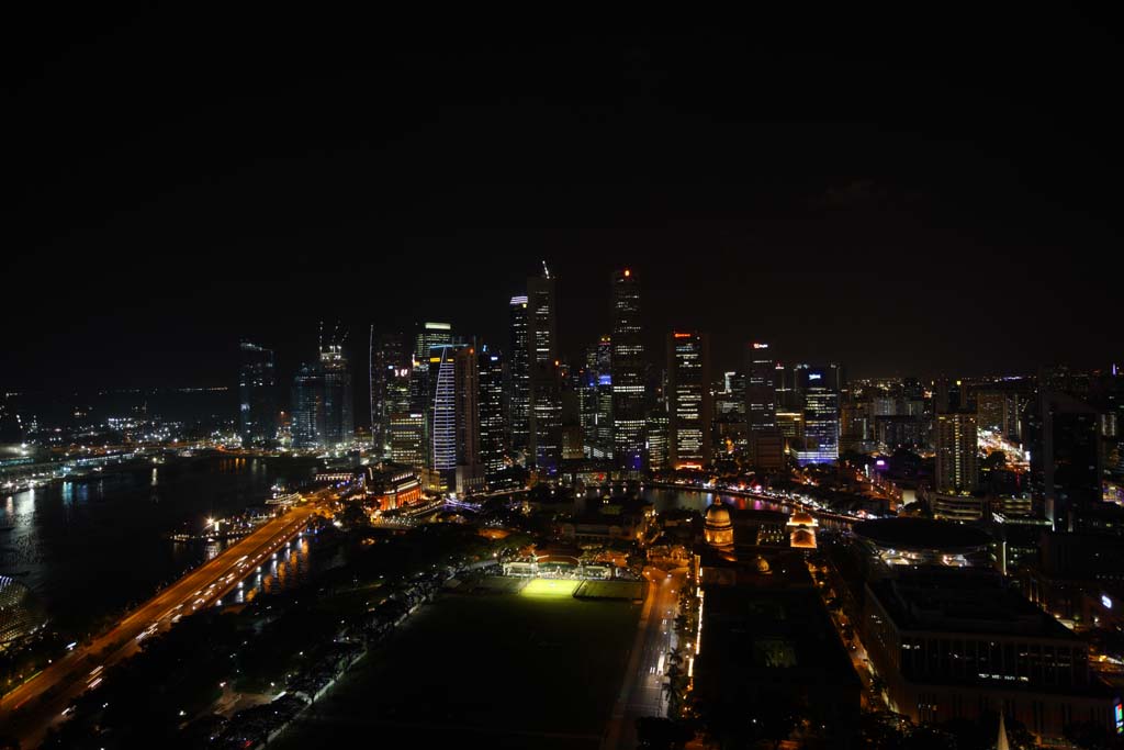 fotografia, materiale, libero il panorama, dipinga, fotografia di scorta,Una citt di Singaporean, Io me l'accendo, grattacielo, citt, CBD