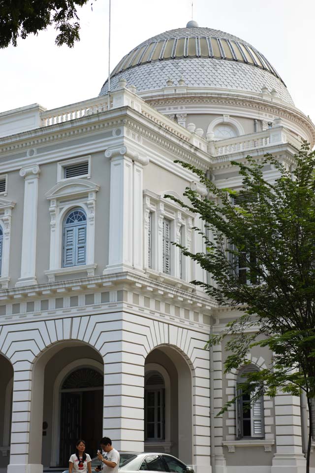 Foto, materiell, befreit, Landschaft, Bild, hat Foto auf Lager,Ein Singapurisches nationales Museum, Kuppel, Die Geschichte, Museum, Ein Eingang