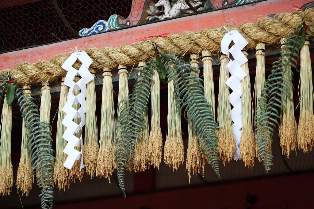 Foto, materiell, befreit, Landschaft, Bild, hat Foto auf Lager,Fushimi-Inari Taisha-Schrein schintoistische Strohgirlande, Schintoistische Strohgirlande, tapezieren Sie Anhang, Inari, Fuchs