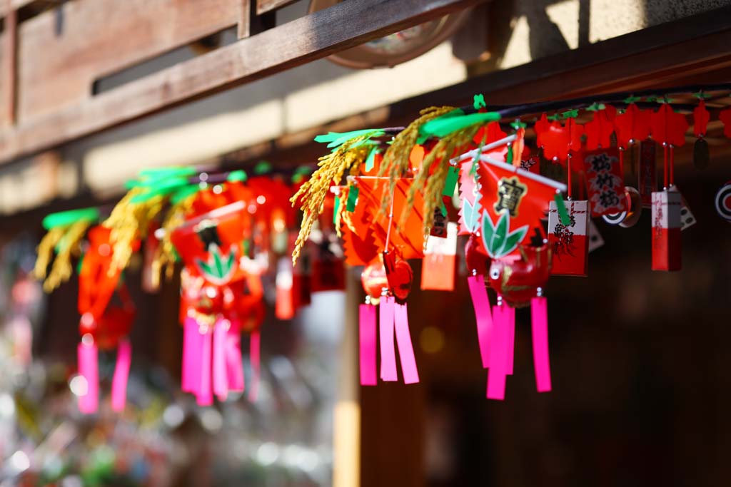 Foto, materieel, vrij, landschap, schilderstuk, bevoorraden foto,Fushimi-inari Taisha Shrine geluksvoorwerp, Een oor van de rijst, De Treasure Ship, De dobbelsteen, Decoratie