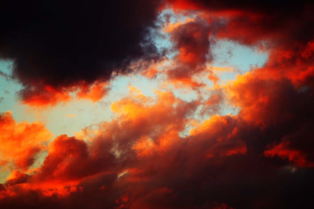 Foto, materieel, vrij, landschap, schilderstuk, bevoorraden foto,De zonsondergang bewolking, Hersenschim, Rood, Wolk, Bij donker