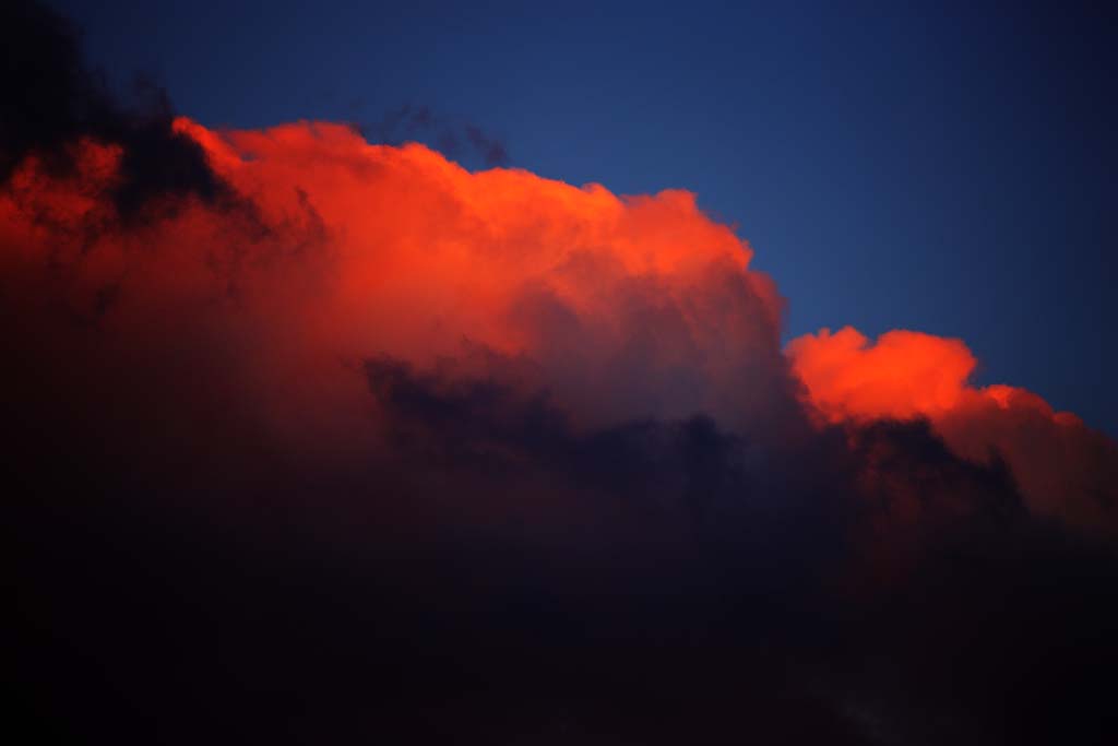 Foto, materieel, vrij, landschap, schilderstuk, bevoorraden foto,De zonsondergang bewolking, Hersenschim, Rood, Wolk, Bij donker