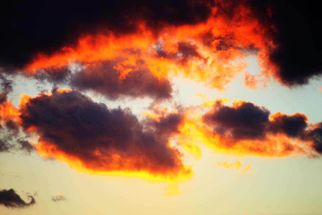 Foto, materieel, vrij, landschap, schilderstuk, bevoorraden foto,De zonsondergang bewolking, Hersenschim, Rood, Wolk, Bij donker