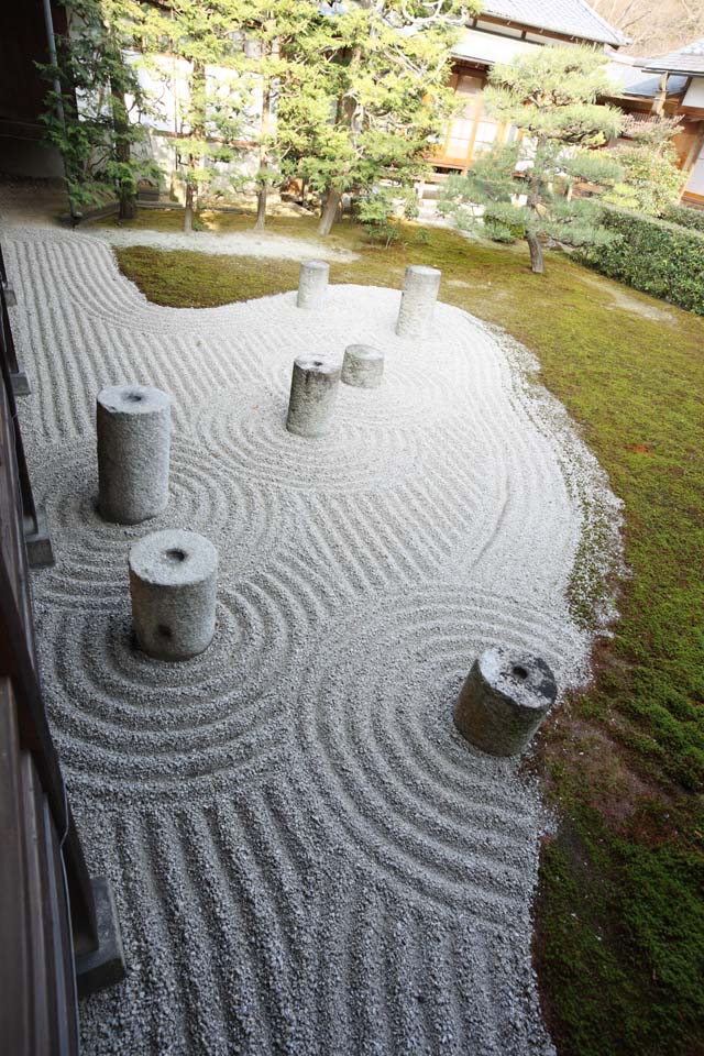 fotografia, materiale, libero il panorama, dipinga, fotografia di scorta,Tempio di Tofuku-ji prete principale giardino est, Chaitya, Il grande mestolo, Il giardino del Grande Mestolo, panorama asciutto giardino di giardino giapponese