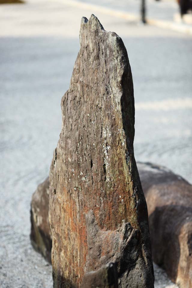 fotografia, material, livra, ajardine, imagine, proveja fotografia,Templo de Tofuku-ji o padre principal jarda dianteira do Hall para cerimnias estatais, Chaitya, pedra, Areia, paisagem seca jardim de jardim japons