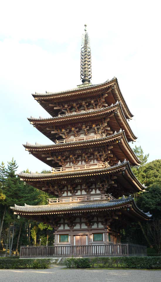 photo, la matire, libre, amnage, dcrivez, photo de la rserve,Temple Daigo-ji cinq pagode Storeyed, Chaitya, Je suis peint en rouge, deux mandala de mondes, Image du Bouddhisme sotrique japonaise