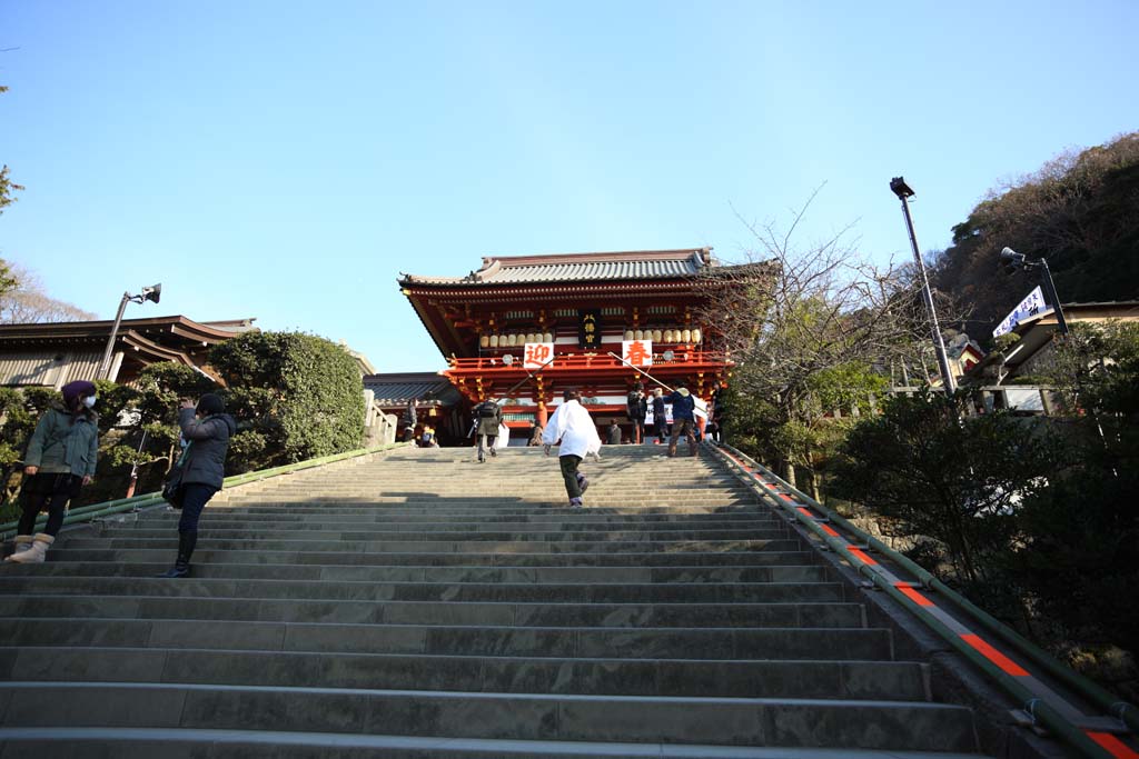 Foto, materieel, vrij, landschap, schilderstuk, bevoorraden foto,Hachiman-gu Shrine Hongu, , Een opper heiligdom, Belangrijkste heiligdom, 