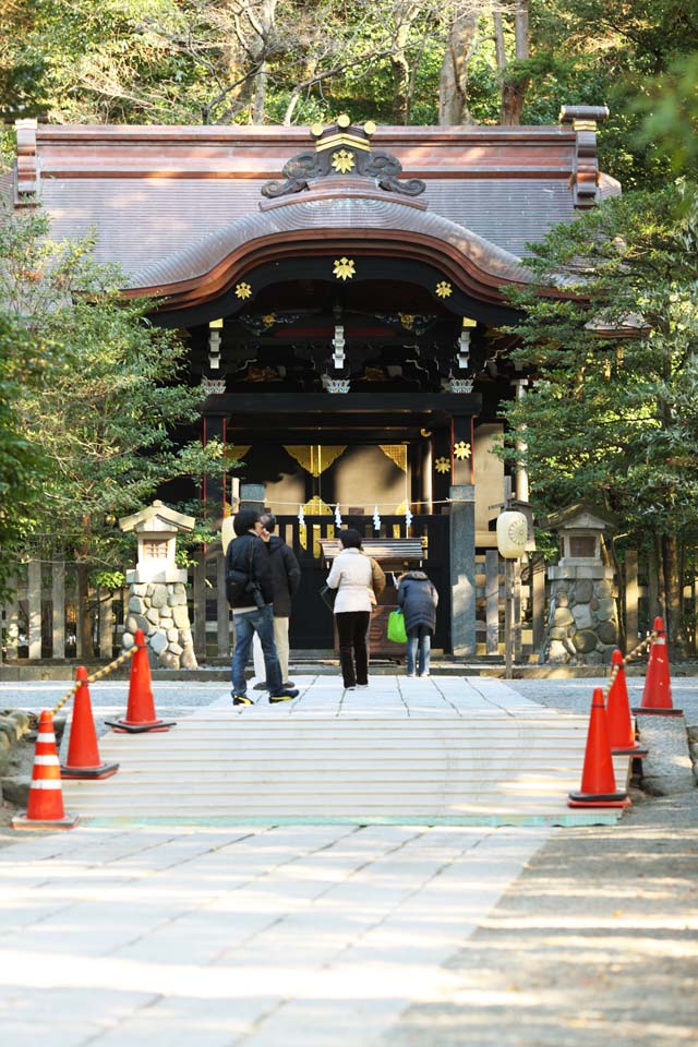 photo, la matire, libre, amnage, dcrivez, photo de la rserve,Hachiman-gu drapeau de Temple de reddition temple shintoste, La ralisation des tudes, Yoritomo Minamoto public, Sanetomo Minamotono, C'est noir