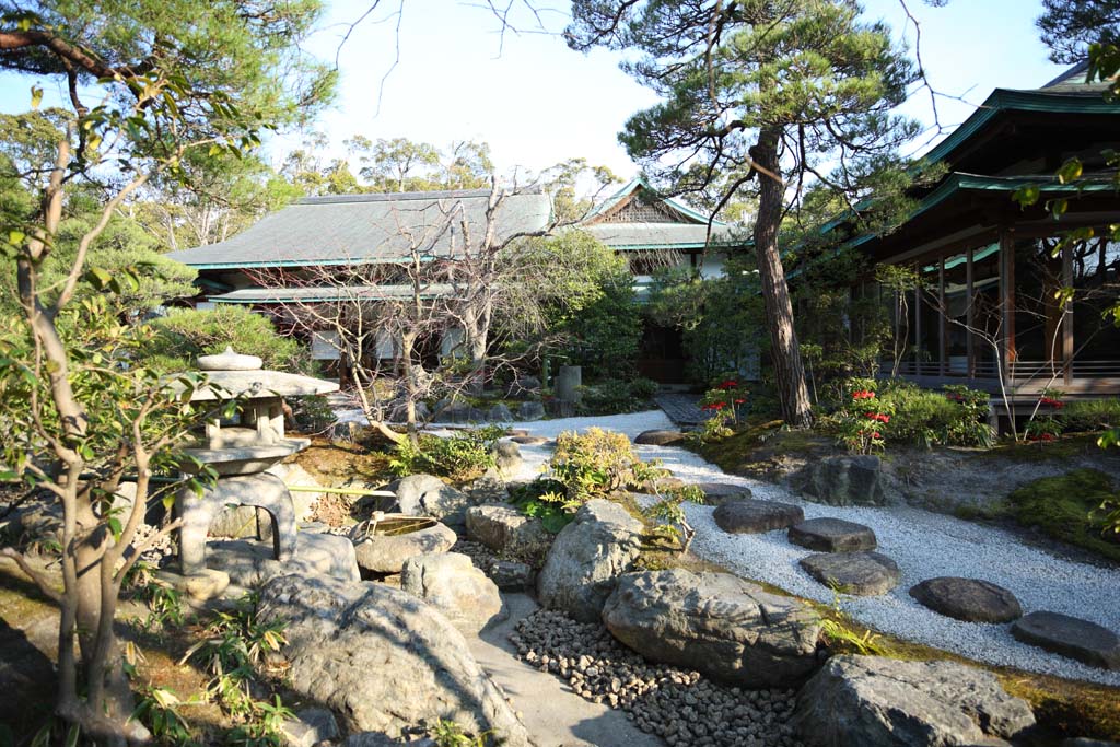 photo, la matire, libre, amnage, dcrivez, photo de la rserve,Hachiman-gu Temple, , lanterne de pierre, Japonais jardine, Les installations