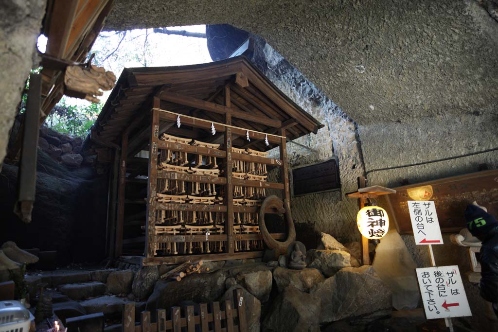 Foto, materiell, befreit, Landschaft, Bild, hat Foto auf Lager,Zeniarai-benten Shrine tief-setzte Schrein, Suppenkelle, Hhle, Frau des Hauptzen-Priesters, Profitabel