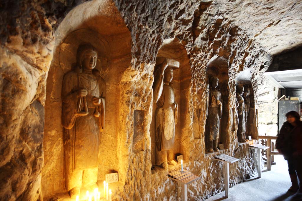 fotografia, materiale, libero il panorama, dipinga, fotografia di scorta,Moglie di Tempio di Hase-dera di caverna di zen-prete principale, prenda a sassate caverna, Moglie di zen-prete principale, Sarasvati, Buddismo