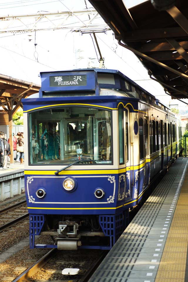 Foto, materieel, vrij, landschap, schilderstuk, bevoorraden foto,Jiang richten, Trein, Bezoekende touristenplaats, Shonan, Woning