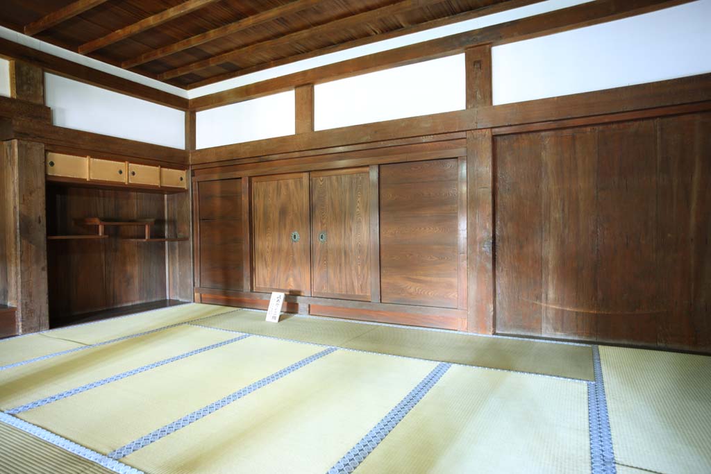 fotografia, materiale, libero il panorama, dipinga, fotografia di scorta,L'Inuyama-jo torre di castello di Castello, castello Imperiale e bianco, stuoia di tatami, castello, 