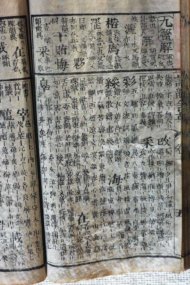 photo,material,free,landscape,picture,stock photo,Creative Commons,An old kanji dictionary, Study, dictionary, book, document