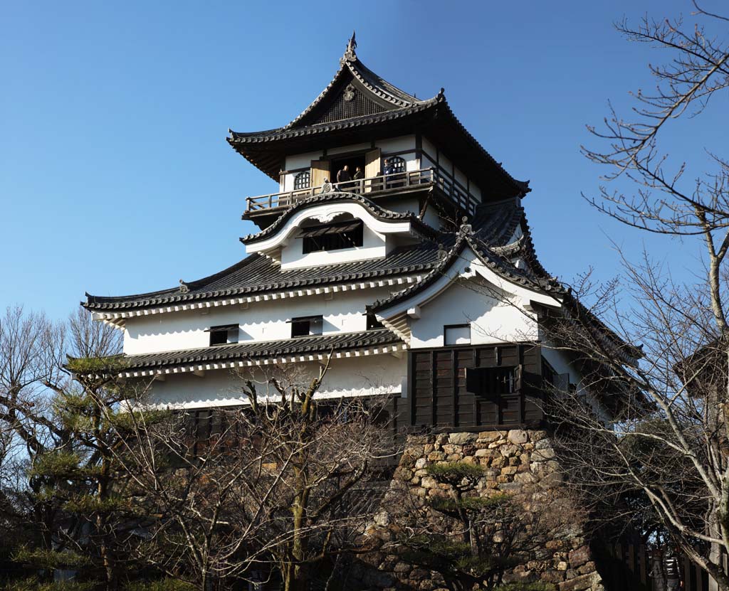 fotografia, materiale, libero il panorama, dipinga, fotografia di scorta,L'Inuyama-jo torre di castello di Castello, castello Imperiale e bianco, Etsu Kanayama, castello, 