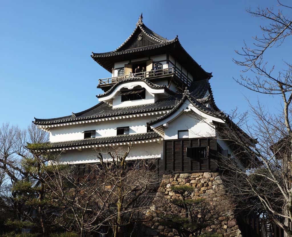 photo, la matire, libre, amnage, dcrivez, photo de la rserve,L'Inuyama-jo tour du chteau du Chteau, chteau Imprial blanc, Etsu Kanayama, chteau, 