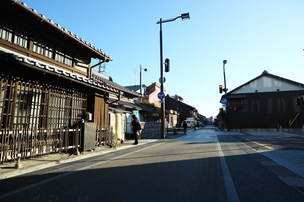 photo,material,free,landscape,picture,stock photo,Creative Commons,Inuyama, lattice door, private house, Tradition, streetlight