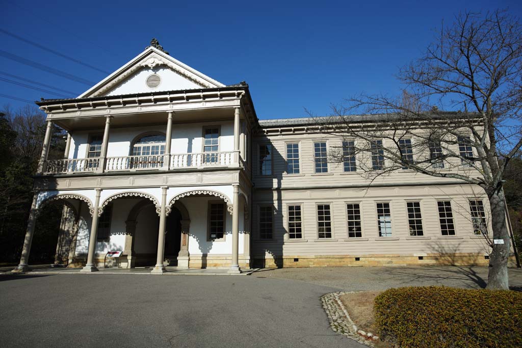 foto,tela,gratis,paisaje,fotografa,idea,Mie corriente escuela normal del museo de pueblo de Meiji - mura / persona rica Escuela Primaria, Construccin del Meiji, La occidentalizacin, Edificio historia de vaqueros -style, Herencia cultural