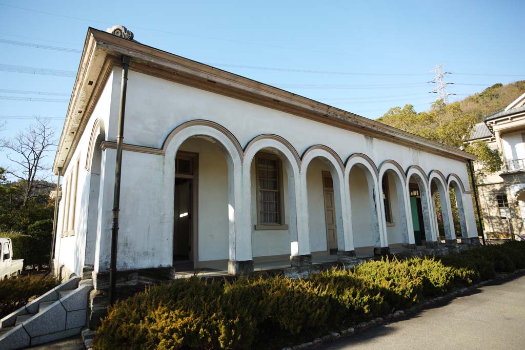 Foto, materiell, befreit, Landschaft, Bild, hat Foto auf Lager,Das Meiji-mura-Dorf Museum, das Kaiserliche Wachen Hauptquartiersgebude stationieren, das Bauen vom Meiji, Die Verwestlichung, West-Stilgebude, Kulturelles Erbe