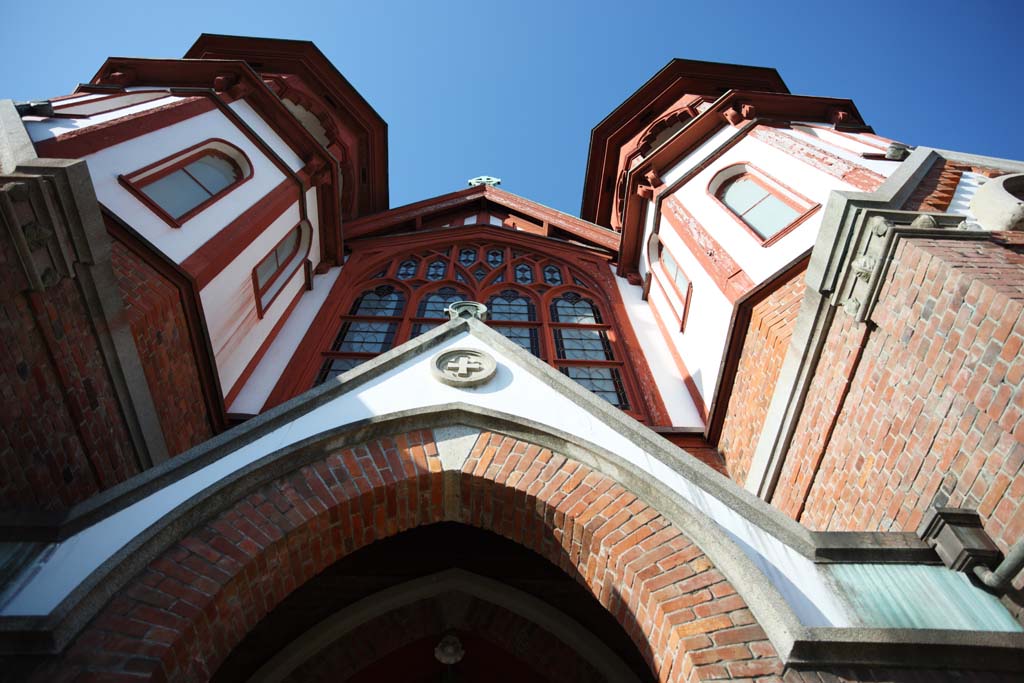 Foto, materiell, befreit, Landschaft, Bild, hat Foto auf Lager,Meiji-mura-Dorf Museum St. John Kathedrale, das Bauen vom Meiji, Die Verwestlichung, West-Stilgebude, Kulturelles Erbe