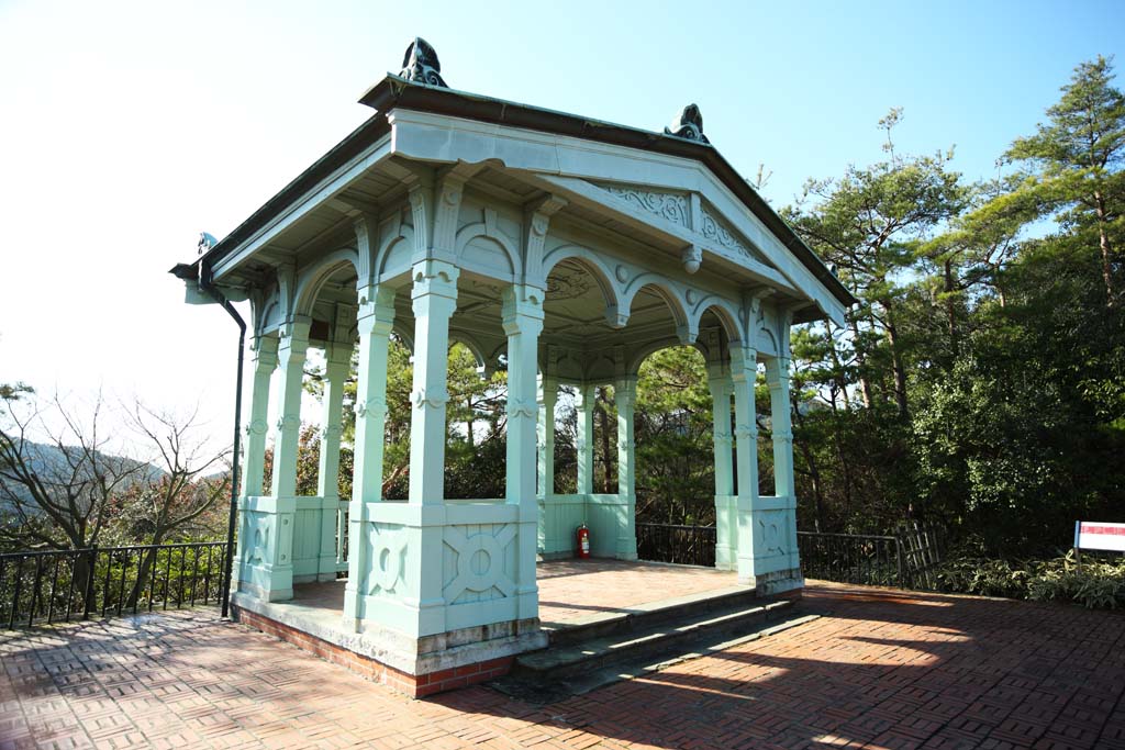 fotografia, material, livra, ajardine, imagine, proveja fotografia,Meiji-mura Aldeia Museu Tquio varanda de carruagem escolar cega, construindo do Meiji, A ocidentalizao, Edifcio de ocidental-estilo, Herana cultural