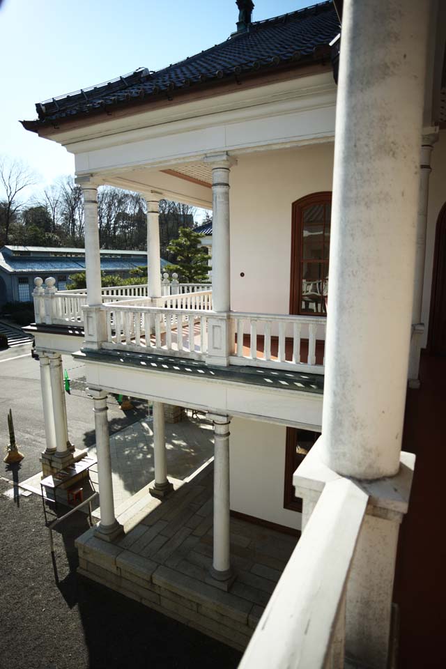 Foto, materiell, befreit, Landschaft, Bild, hat Foto auf Lager,Meiji-mura-Dorf Museum Mie-Regierungsgebude, das Bauen vom Meiji, Die Verwestlichung, West-Stilgebude, Kulturelles Erbe