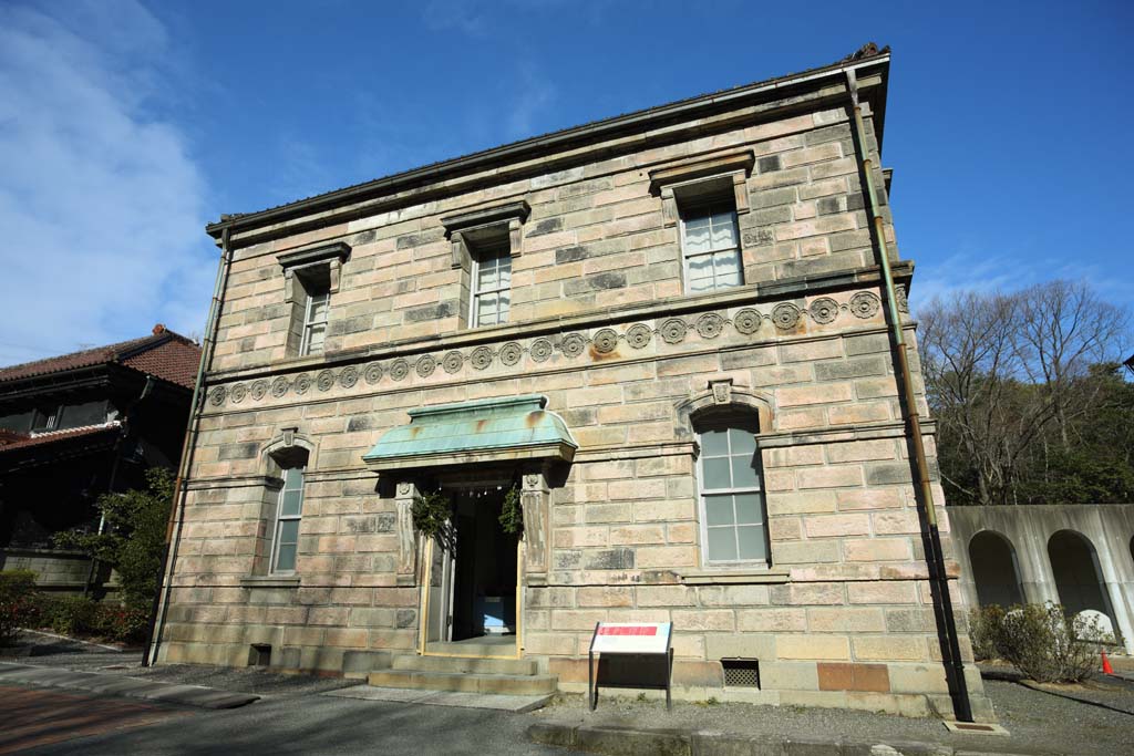 Foto, materiell, befreit, Landschaft, Bild, hat Foto auf Lager,Meiji-mura-Dorf Museum Sapporo ruft Umschaltstation an, das Bauen vom Meiji, Die Verwestlichung, West-Stilgebude, Kulturelles Erbe