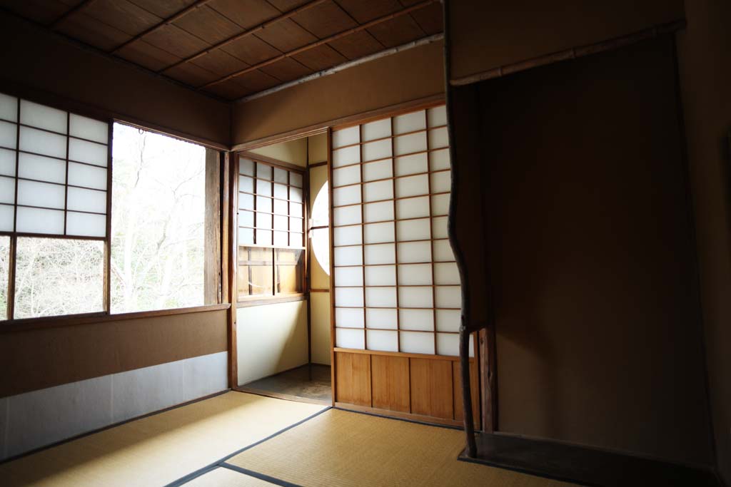 photo,material,free,landscape,picture,stock photo,Creative Commons,A person of Meiji-mura Village Museum east pine house, building of the Meiji, tatami mat, Japanese-style room, shoji