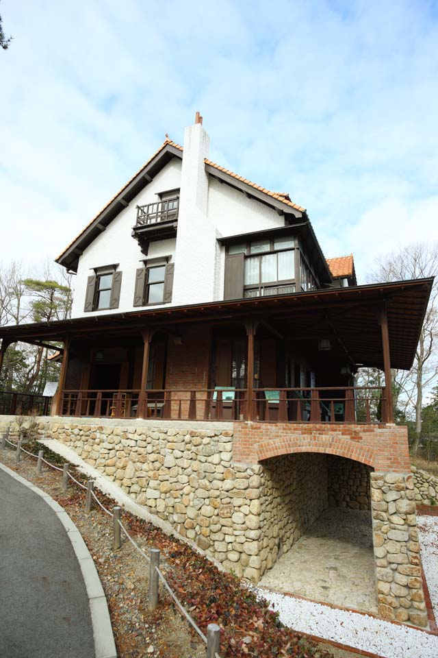 photo,material,free,landscape,picture,stock photo,Creative Commons,Meiji-mura Village Museum Mataemon Shibakawa's house, building of the Meiji, The Westernization, Western-style building, Cultural heritage