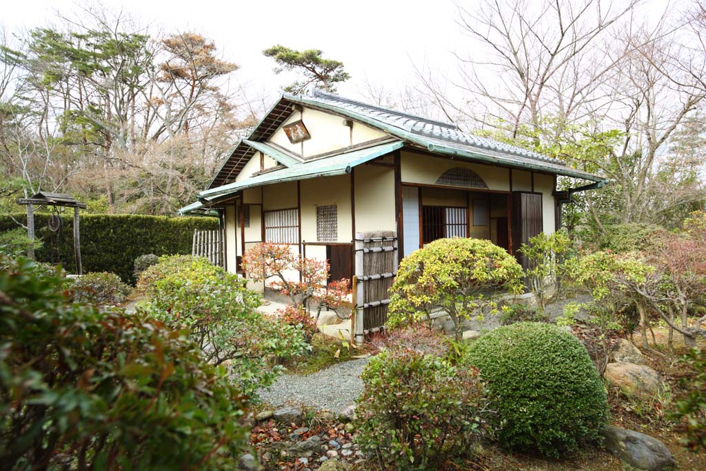 Foto, materiell, befreit, Landschaft, Bild, hat Foto auf Lager,Meiji-mura Village Museum Tee-Zeremonienzimmer, das Bauen vom Meiji, Teezeremonie, Japanisch-Stilgebude, Kulturelles Erbe