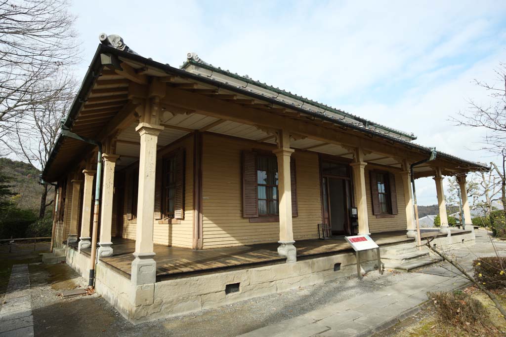 Foto, materiell, befreit, Landschaft, Bild, hat Foto auf Lager,Das 25. Meiji-mura-Dorf Museum Nagasaki Entscheidung Gebude, das Bauen vom Meiji, Die Verwestlichung, West-Stilgebude, Kulturelles Erbe