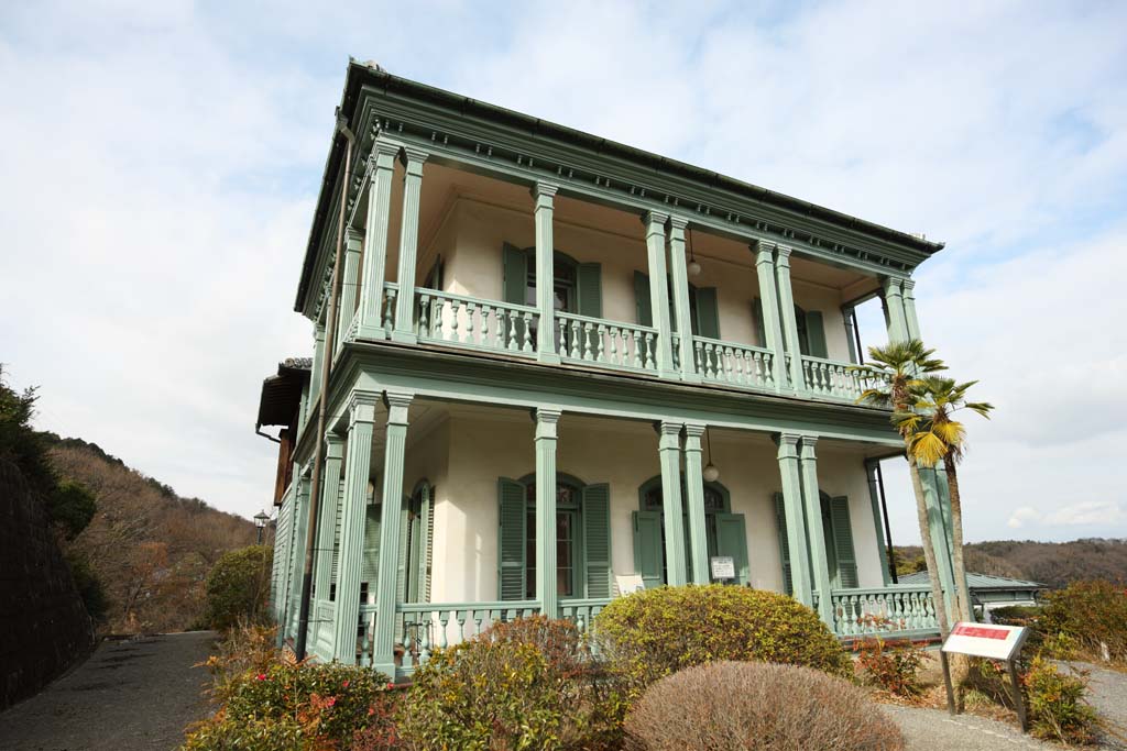 foto,tela,gratis,paisaje,fotografa,idea,Occidental casa de Yamate, Kobe del museo de pueblo de Meiji - mura, Construccin del Meiji, La occidentalizacin, Edificio historia de vaqueros -style, Herencia cultural